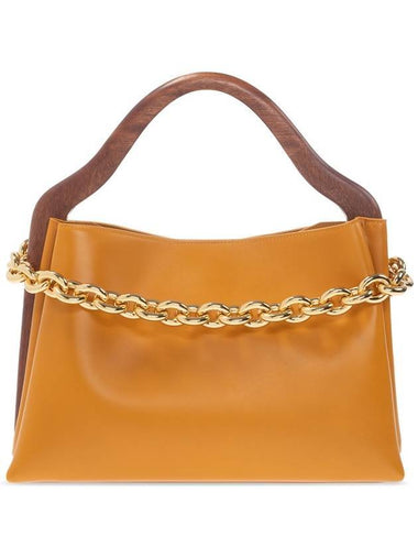 Mount Small Leather Tote Bag Yellow - BOTTEGA VENETA - BALAAN 1