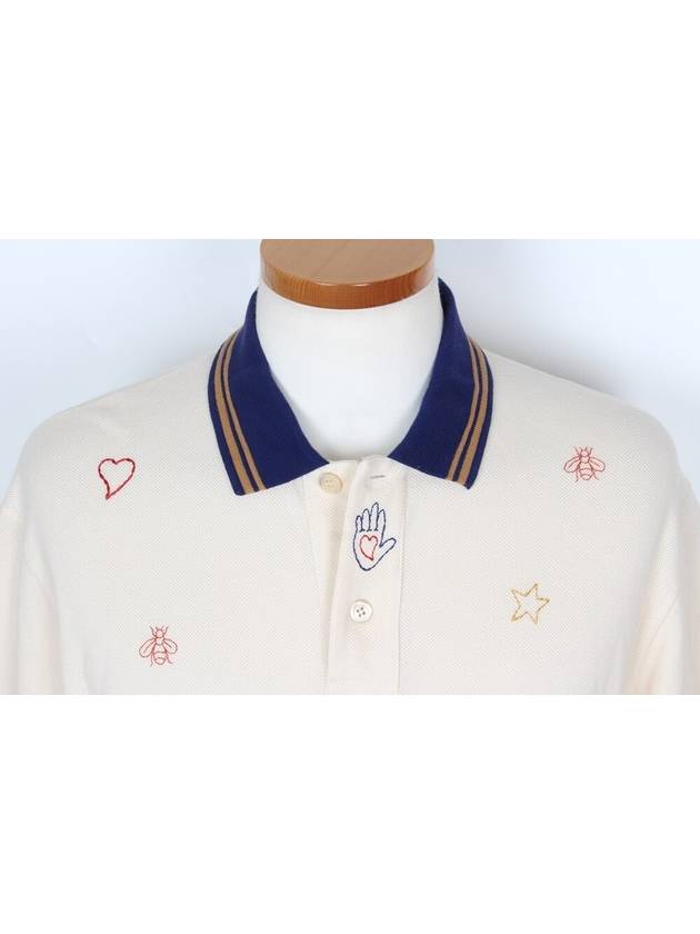 Signature symbol embroidery short sleeve collar M - GUCCI - BALAAN 2