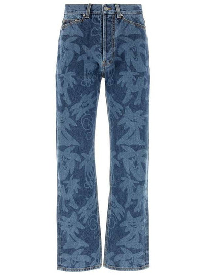 Denim Straight Pants PMYA030E23DE N001 4540 BLUE - PALM ANGELS - BALAAN 2