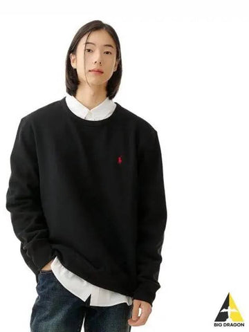 Fleece crewneck sweatshirt black - POLO RALPH LAUREN - BALAAN 1