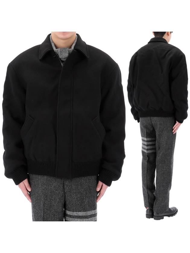 Collared Zip-up Bomber Jacket Black - ACNE STUDIOS - BALAAN 2