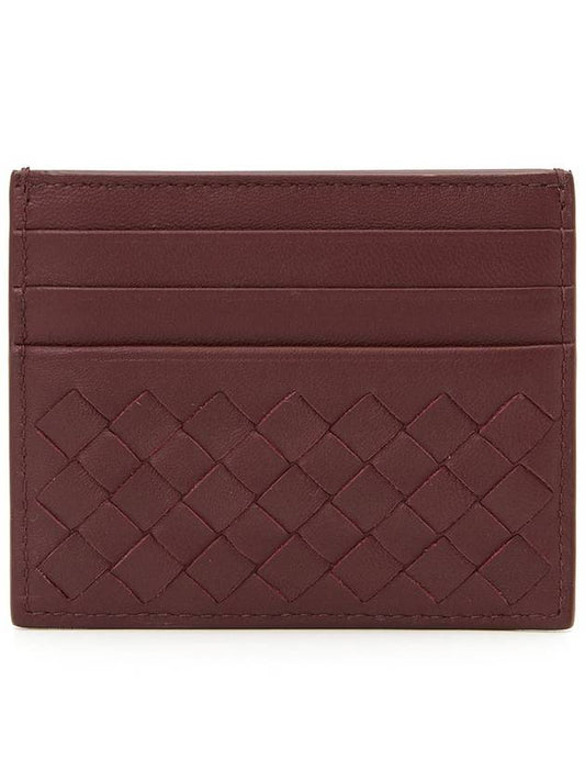 Intrecciato Weaving Card Wallet Wine - BOTTEGA VENETA - BALAAN 2