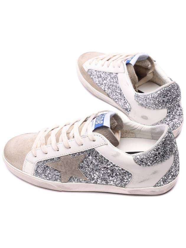 Superstar Glitter Low Top Sneakers Grey - GOLDEN GOOSE - BALAAN 7