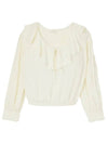 Flowing Ruffled Blouse Butter - SANDRO - BALAAN 1