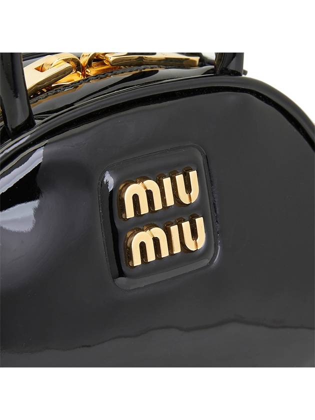 Patent Leather Top Handle Shoulder Bag Black - MIU MIU - BALAAN 8