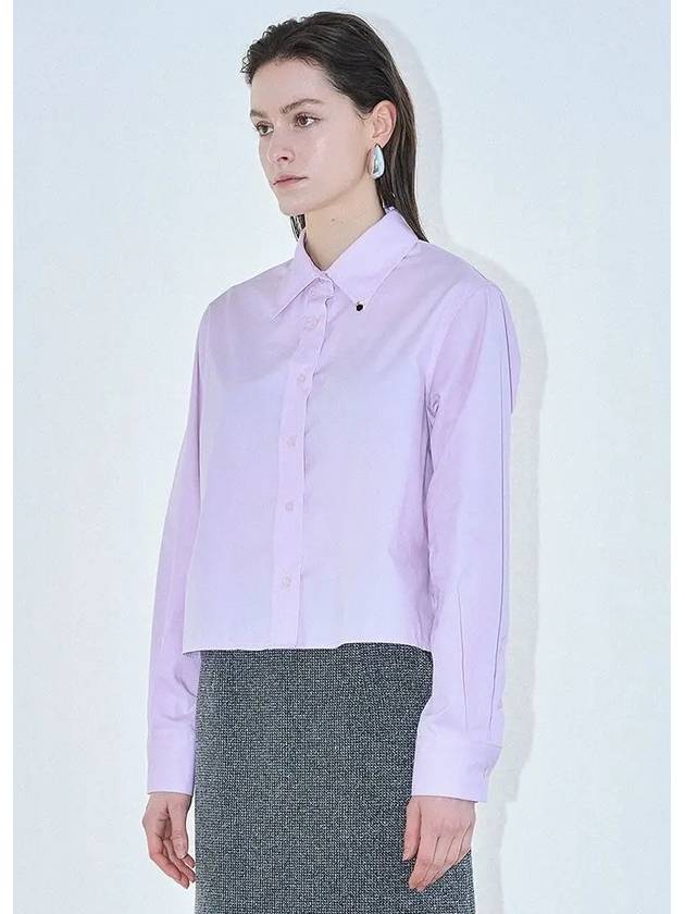 Cotton pinpoint cropped shirt - EGOEDIT - BALAAN 1