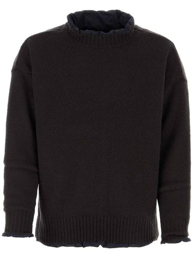 Reversible Pullover Wool Knit Top Black - SACAI - BALAAN 1