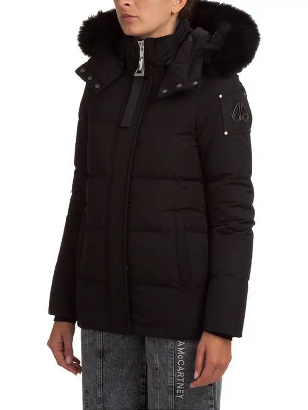 Women's Astoria Down Jacket Black Fur Black - MOOSE KNUCKLES - BALAAN 3