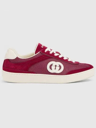 Interlocking G Low Top Sneakers Red - GUCCI - BALAAN 2