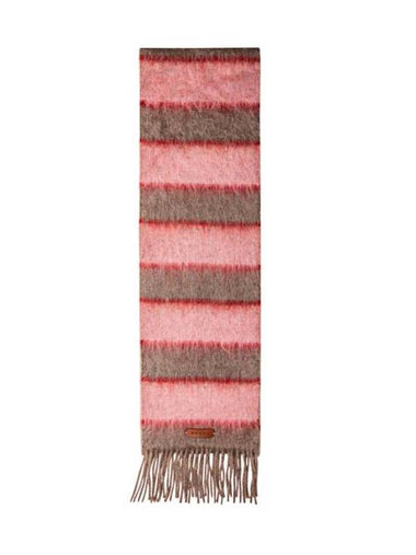 Striped Wool Mohair Muffler Pink - MARNI - BALAAN 1