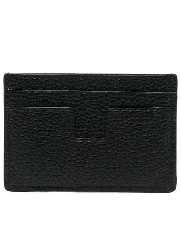 Leather Logo Card Wallet Black - TOM FORD - BALAAN 3