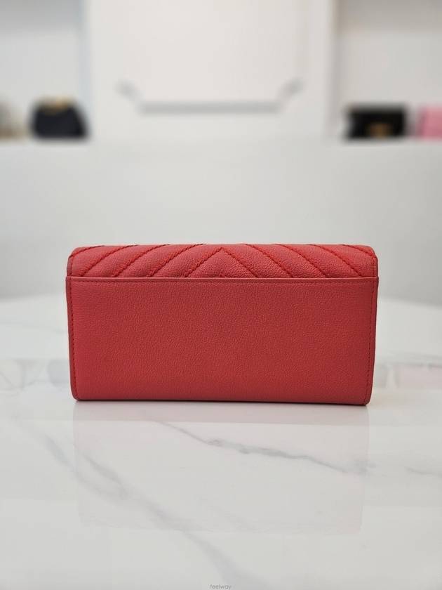 Silver red long wallet A81602 - CHANEL - BALAAN 4