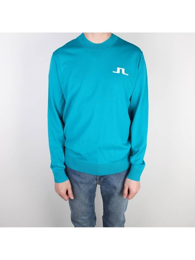 Men's Gus Round Sweater Blue - J.LINDEBERG - BALAAN 2