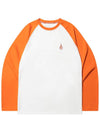 Men's Sports Raglan Long Sleeve T-Shirt Orange White - ROND&DEMARRER - BALAAN 2