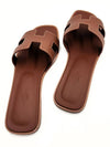 Slippers Oran Gold Sandals H021056Z - HERMES - BALAAN 6