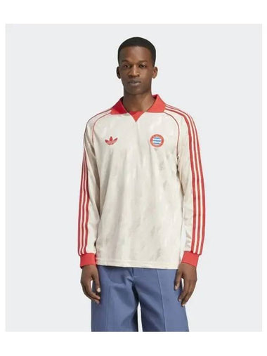 adidas FC Bayern Long Sleeve Jersey Ivory Red IS6507 - ADIDAS - BALAAN 1