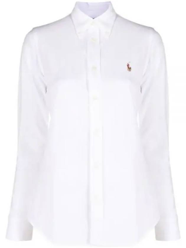 Women's Cotton Long Sleeve Shirt White - POLO RALPH LAUREN - BALAAN 2