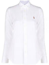 Women's Cotton Long Sleeve Shirt White - POLO RALPH LAUREN - BALAAN 2