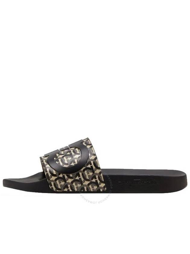 Men's Gancini Monogram Slippers Black - SALVATORE FERRAGAMO - BALAAN 3