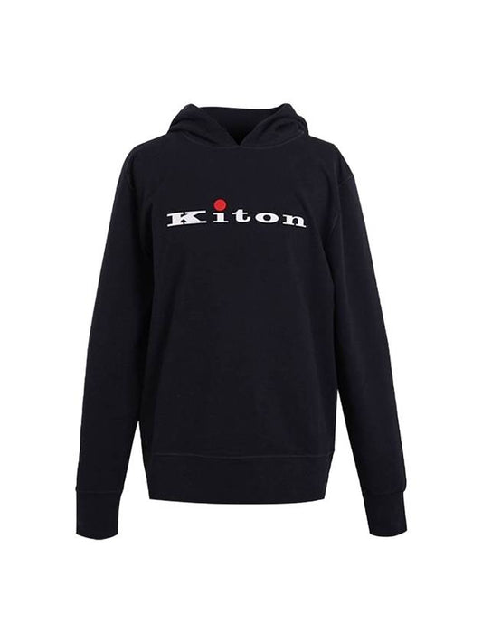 Logo Print Hoodie Black - KITON - BALAAN 1