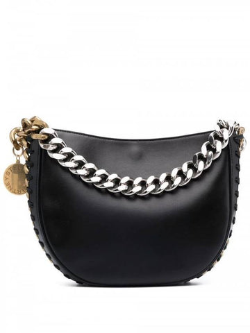 Frayme Medium Shoulder Bag Black - STELLA MCCARTNEY - BALAAN 1