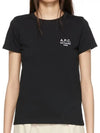 Denise Embroidered Short Sleeve T-shirt Black - A.P.C. - BALAAN 2