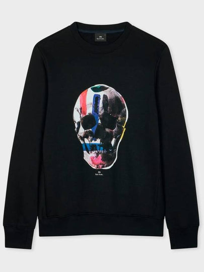 Skull Print Cotton Sweatshirt Black - PAUL SMITH - BALAAN 2