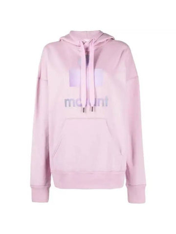 Mansell Big Logo Print Hooded Top Light Pink - ISABEL MARANT - BALAAN 1