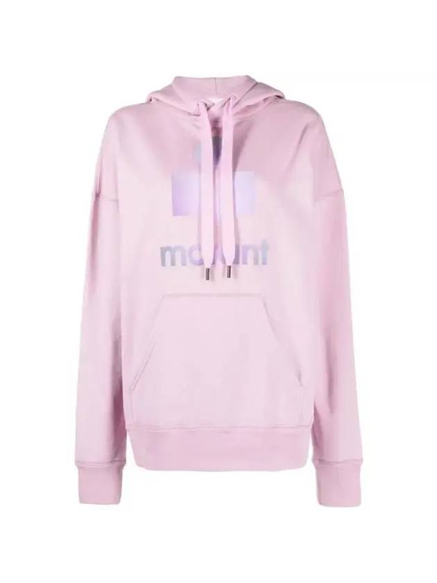 Mansel Big Logo Print Hoodie Light Pink - ISABEL MARANT - BALAAN 1