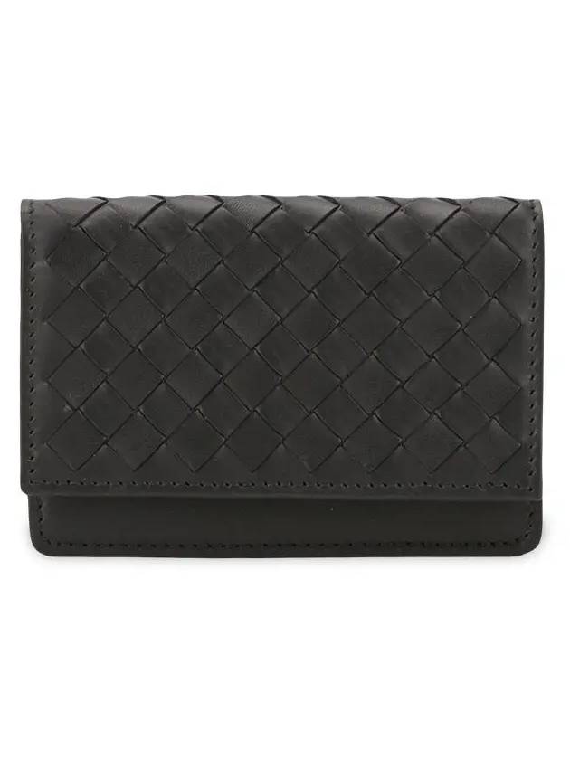 Intrecciato Flap Business Card Wallet Black - BOTTEGA VENETA - BALAAN 2