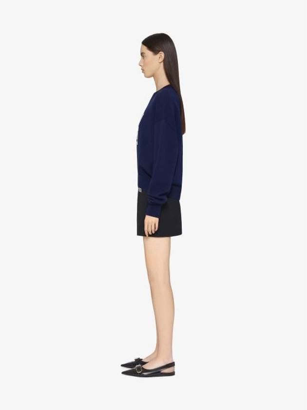 4G Cashmere Knit Top Navy - GIVENCHY - BALAAN 4