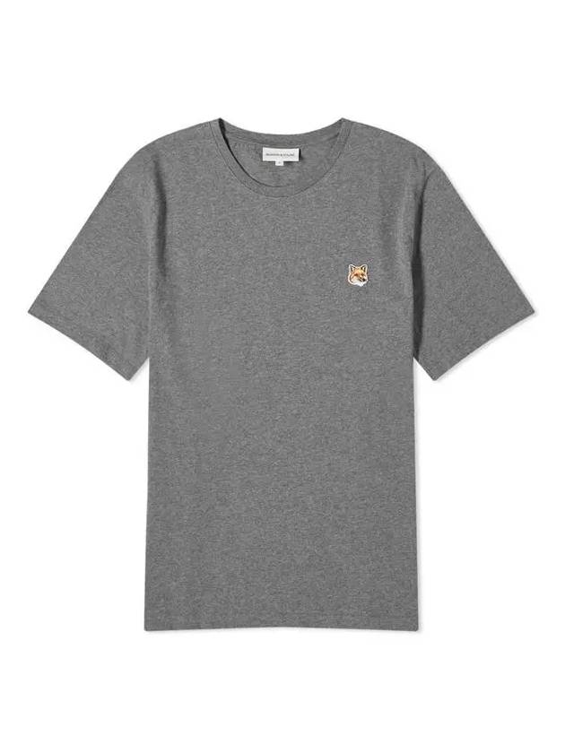 Fox Head Patch Classic Short Sleeve T-Shirt Grey Melange - MAISON KITSUNE - BALAAN 2