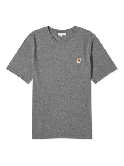 Fox Head Patch Classic Short Sleeve T-Shirt Grey Melange - MAISON KITSUNE - BALAAN 2