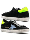 Women's Superstar Yellow Fluo Tab Classic Low Top Sneakers Blue Black - GOLDEN GOOSE - BALAAN 2