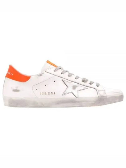 Superstar Star Leather Low Top Sneakers Orange White - GOLDEN GOOSE - BALAAN 2