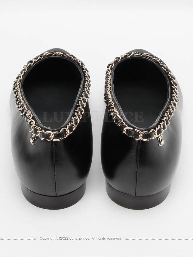 Chain Leather Mary Jane Flat Shoes 39C 1218rt - CHANEL - BALAAN 6