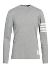 4-Bar Striped Cotton Long Sleeve T-Shirt Light Grey - THOM BROWNE - BALAAN 2