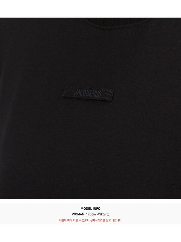 Le Gros Grain Short Sleeve T-Shirt Black - JACQUEMUS - BALAAN 9