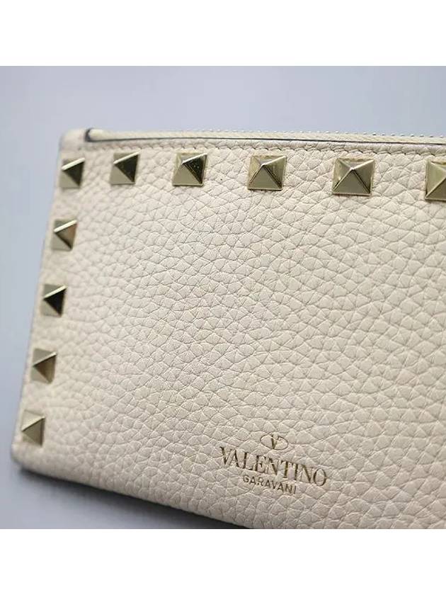 Ivory leather medium wallet - VALENTINO - BALAAN 5