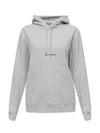 Embossed Logo Hoodie Grey - SAINT LAURENT - BALAAN 1