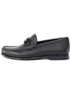 Gancini Bit Leather Moccasin Loafers Black - SALVATORE FERRAGAMO - BALAAN 4