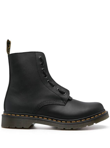 Dr. Martens 1460 Pascal Frnt Zip Black Nappa Shoes - DR. MARTENS - BALAAN 1