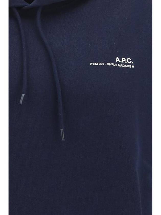 Item Logo Print Hooded Top Navy - A.P.C. - BALAAN 4