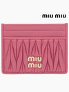 Matelasse Nappa Leather Card Wallet Begonia Pink - MIU MIU - BALAAN 3