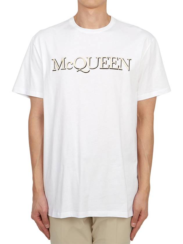 Girocolo Logo Short Sleeve T-Shirt White - ALEXANDER MCQUEEN - BALAAN 2