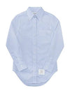 Logo Patch Cotton Shirt Light Blue - THOM BROWNE - BALAAN 4