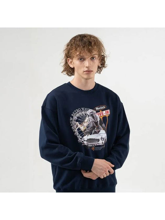 COLLAGE SWEATSHIRTS NAVY - POLYGRAM - BALAAN 1