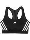 Power Impact Train Medium Support 3 Stripe Bra Black - ADIDAS - BALAAN 1