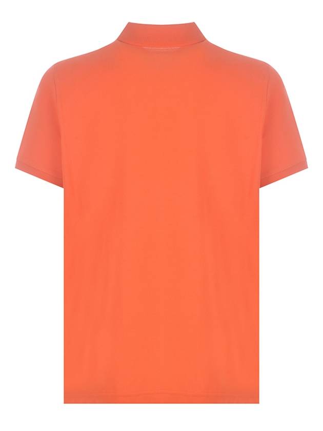 Embroidered Logo Short Sleeve Polo Shirt Orange - MONCLER - BALAAN 6