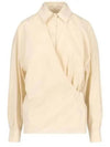 Dry Silk Straight Collar Twist Shirt Cream - LEMAIRE - BALAAN 2